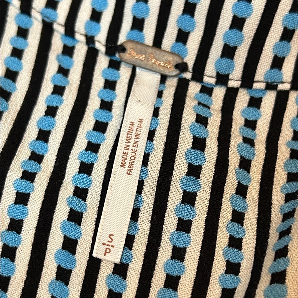 FP Movement by Free People Black and Blue Patterned Blouse - Picture 3 of 6
